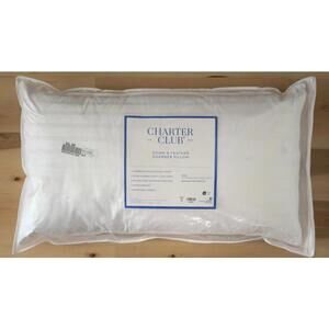 Charter Club Down & Feather Chamber Medium/Firm Density Pillow King